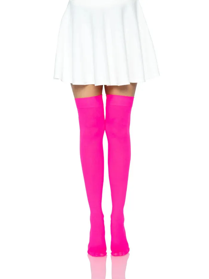 Opaque Thigh High Stockings 5-colors 6672