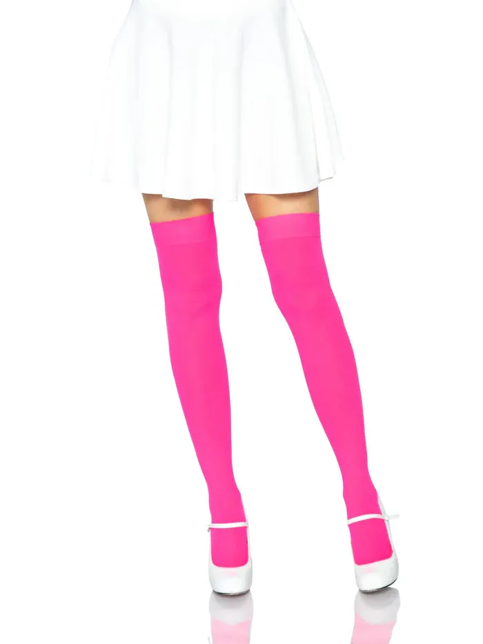 Opaque Thigh High Stockings 5-colors 6672