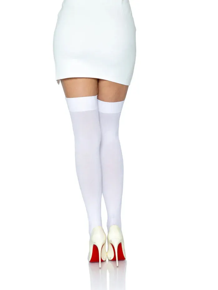 Opaque Thigh High Stockings 5-colors 6672