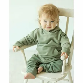Organic Baby  Benji Hoodie Olive