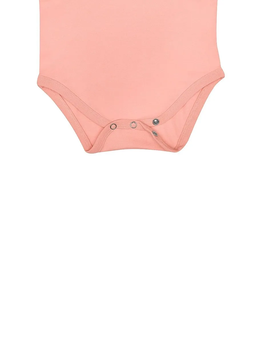 Organic Cotton Bodysuit, Perfectly Pink Print, Short Sleeves (0-24 Months)