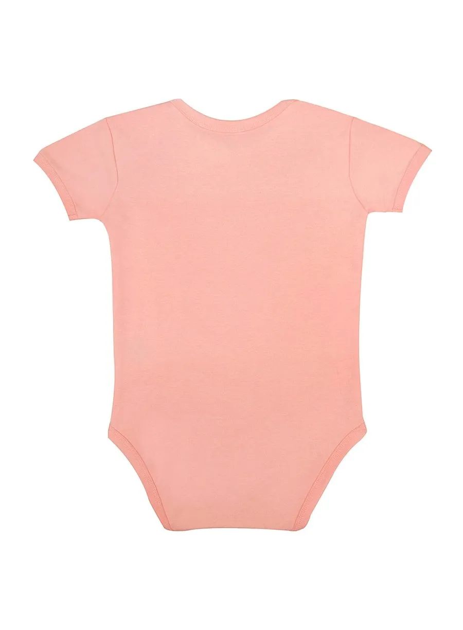 Organic Cotton Bodysuit, Perfectly Pink Print, Short Sleeves (0-24 Months)