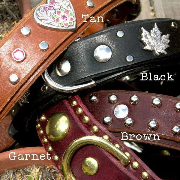 ORIEN LATIGO LEATHER DOG COLLAR 2" or 1.5" WIDE