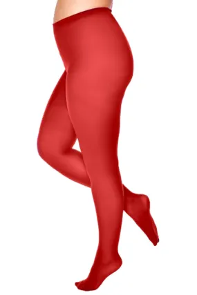 Pamela Mann Hosiery Curvy Super-Stretch 50 Denier Tights in Maroon Red