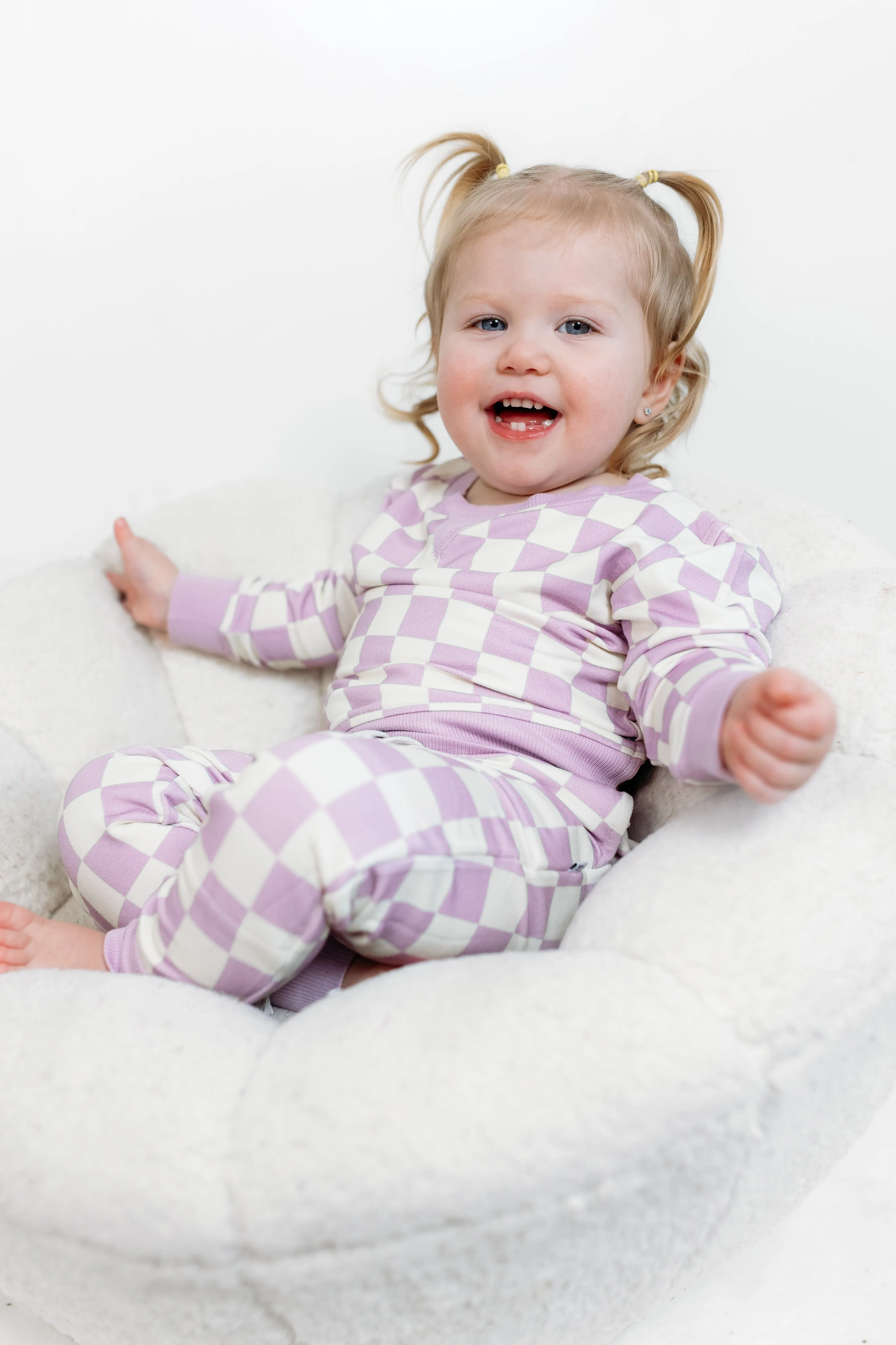 PERIWINKLE CHECKERS DREAM PULLOVER