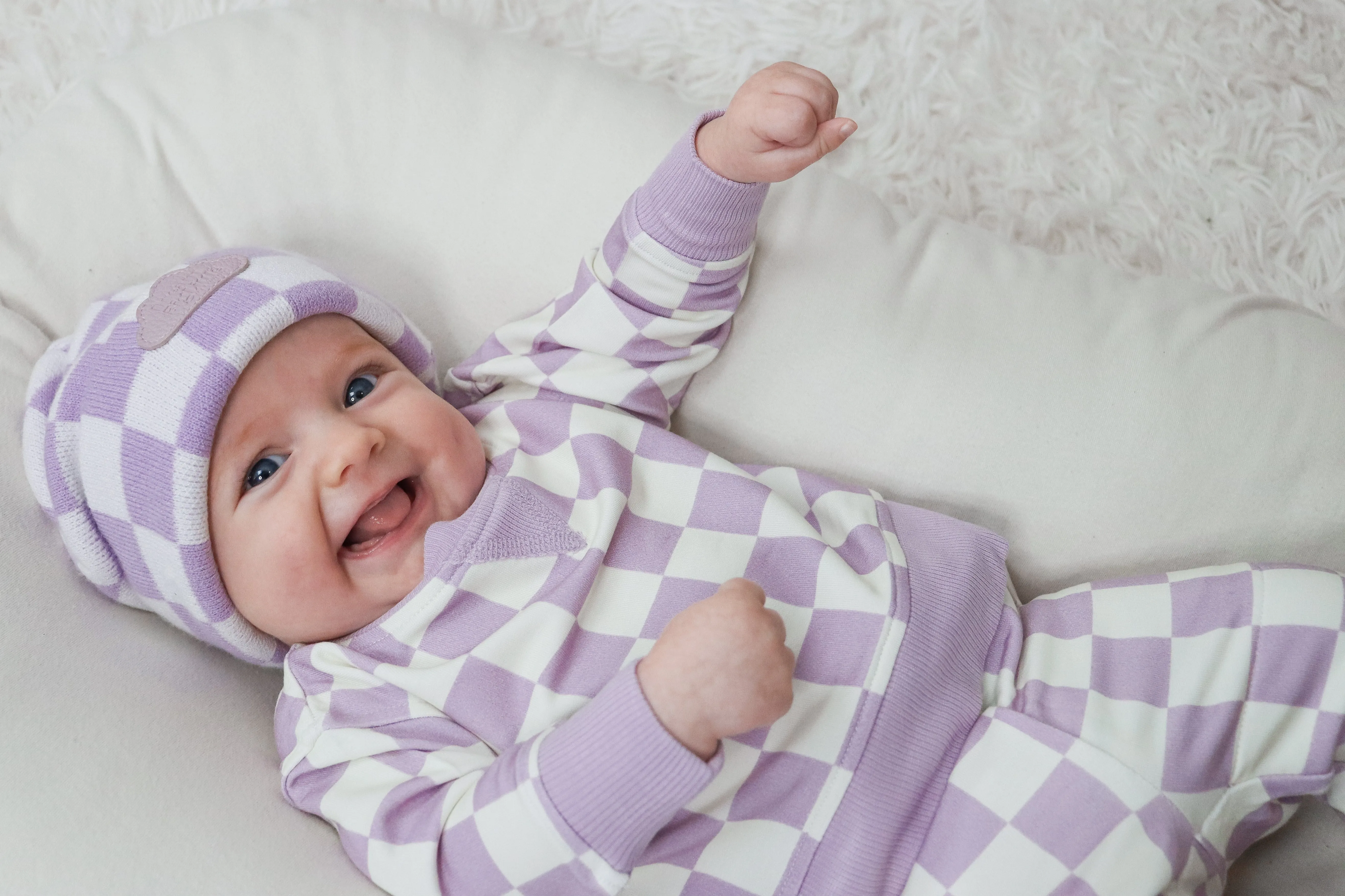 PERIWINKLE CHECKERS DREAM PULLOVER