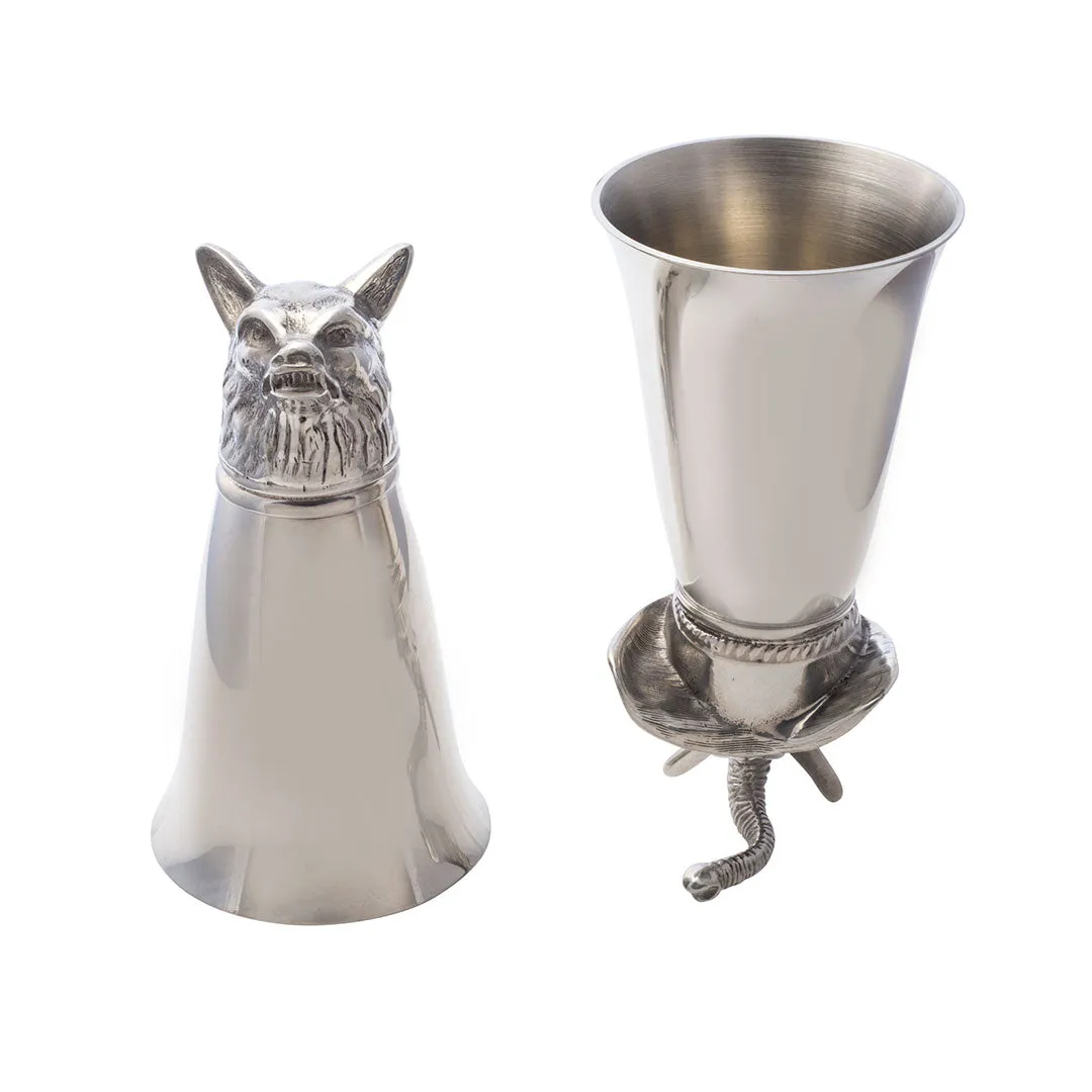 Pewter Mare Horse Stirrup Cup 8oz