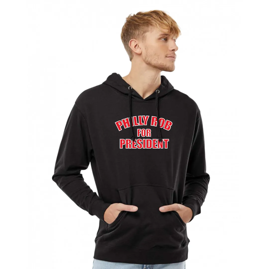 Philly Rob For President Black Hoodie | Philadelphia Baseball
