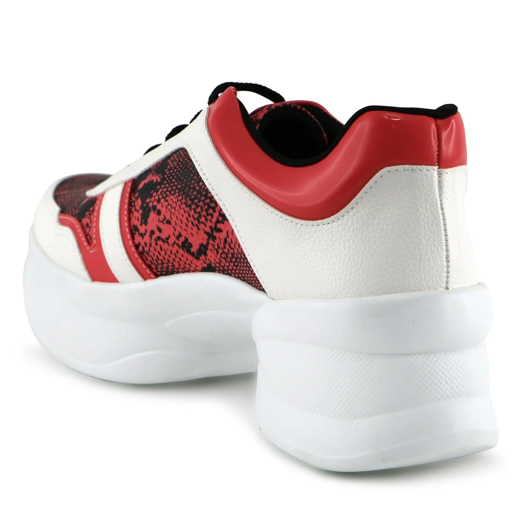 Red Chunky Sneakers for Women (987.003)