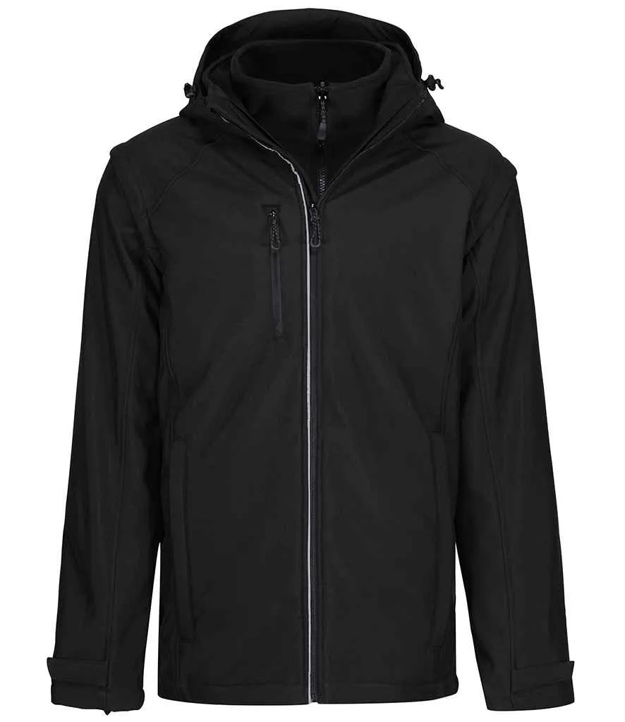 Regatta Erasmus 4-in-1 Soft Shell Jacket | Black/Black