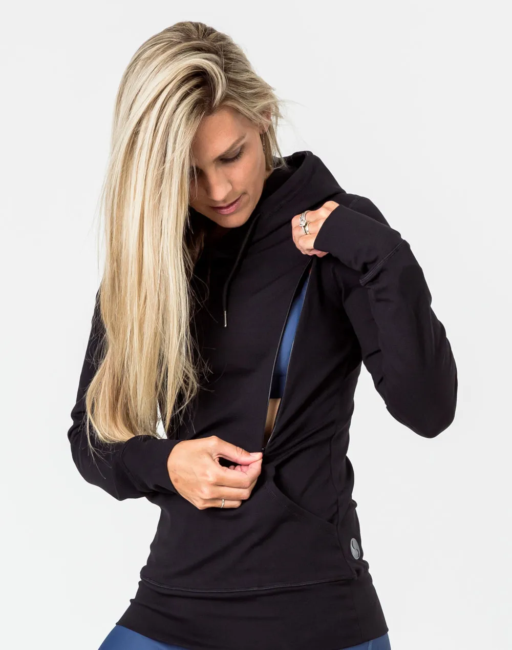 Relove ** Breastfeeding Hoodie - Activewear Hoodie Black