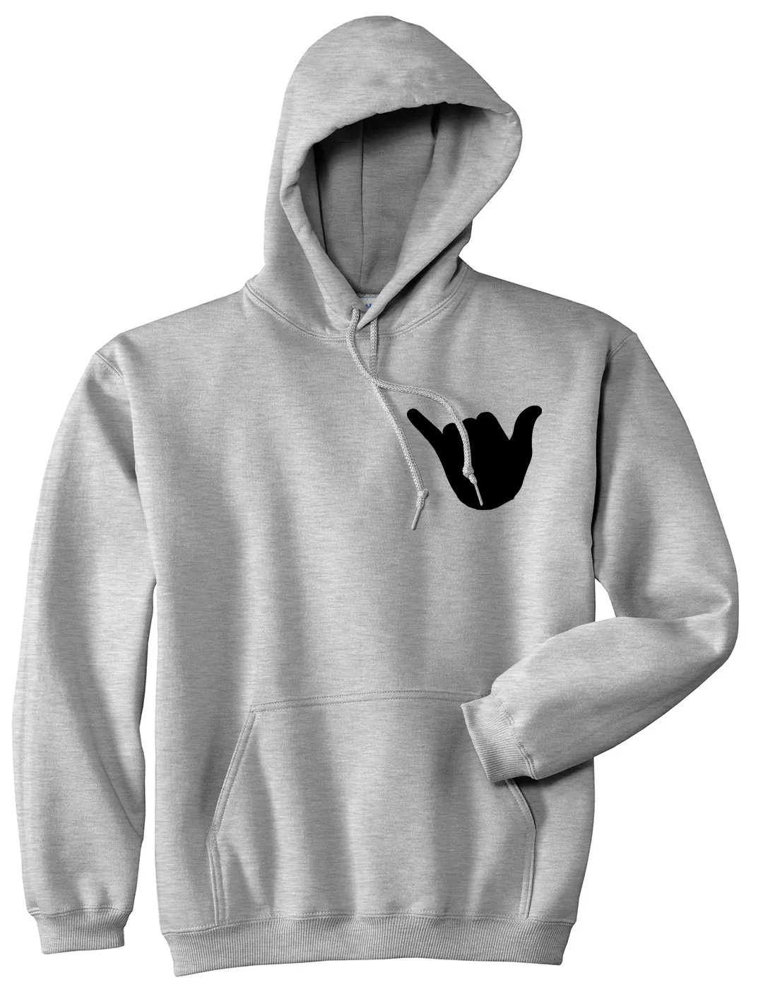 Rock On Hand Chest Mens Pullover Hoodie