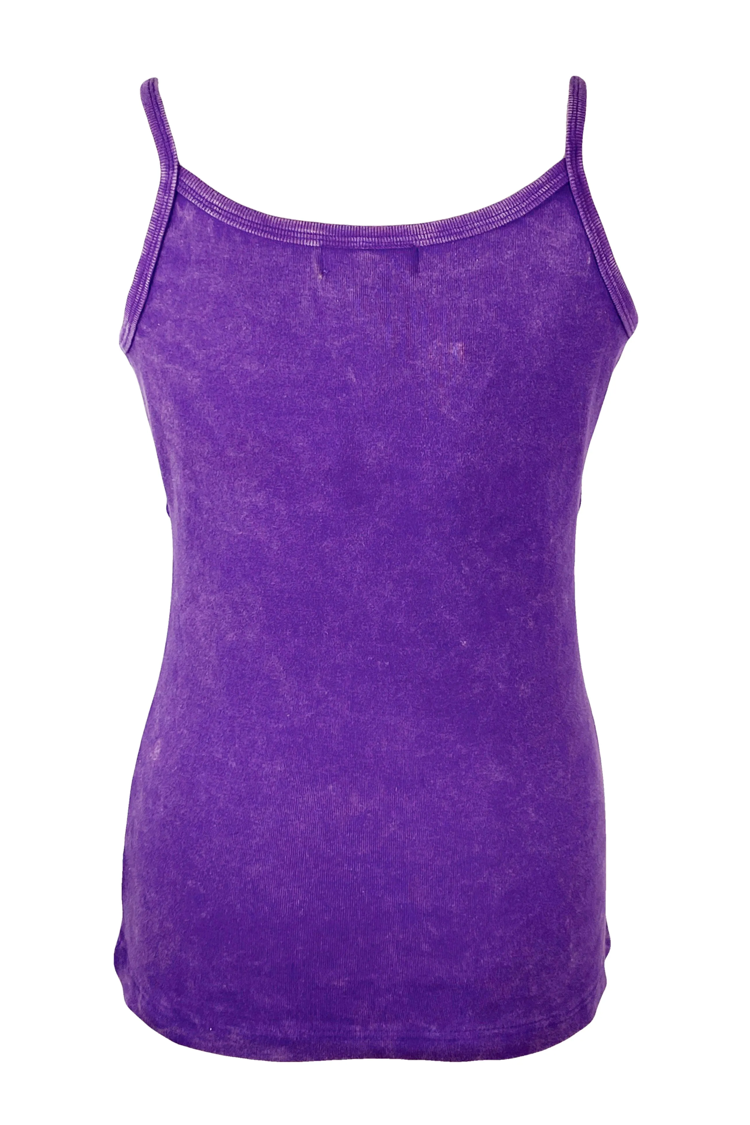 RTK 002 Ribbed Stonewashed Cotton Patched Bohemian Tank Cami