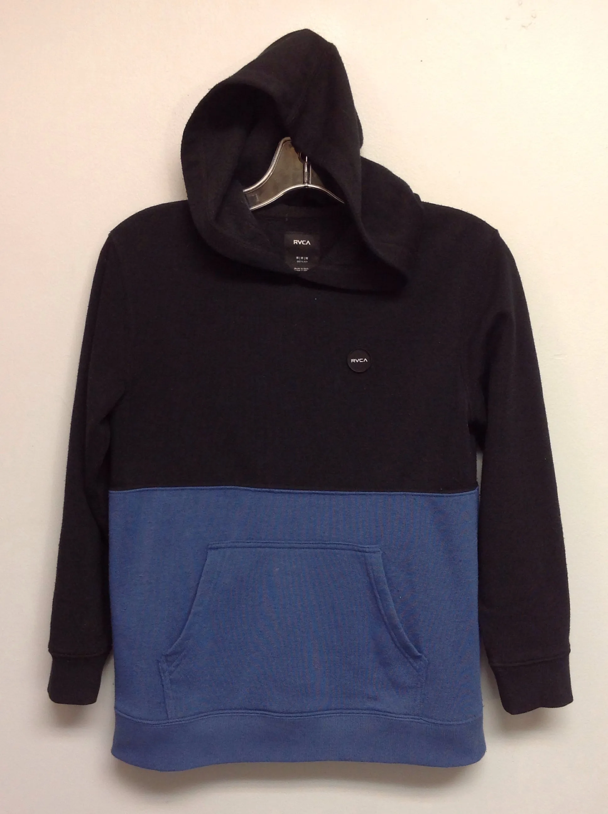 RVCA Size 10 Black & Blue Polyester Blend Big Boys Sweat Tops