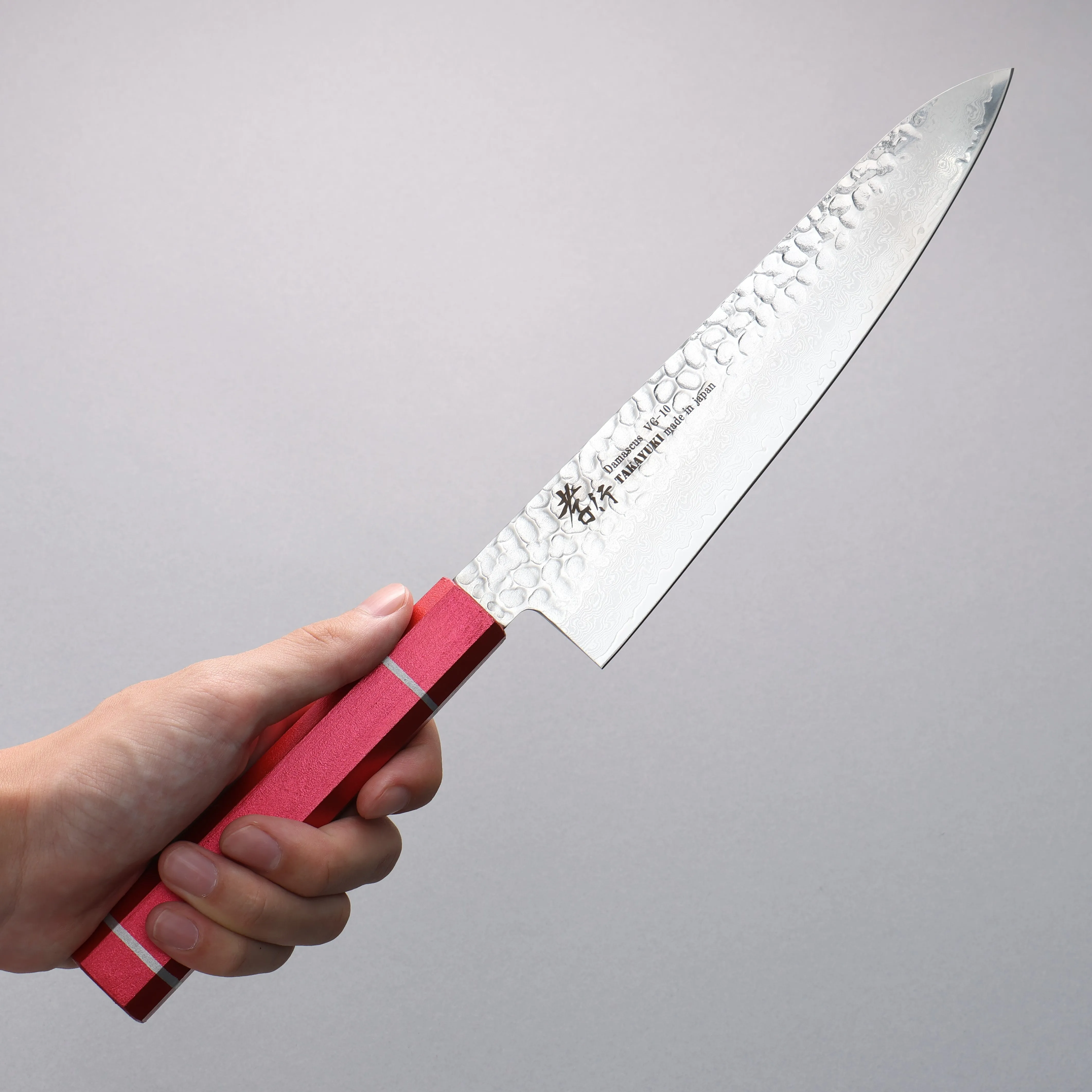 Sakai Takayuki VG10 33 Layer Damascus Gyuto 210mm Live oak Lacquered (Kouseki) Handle