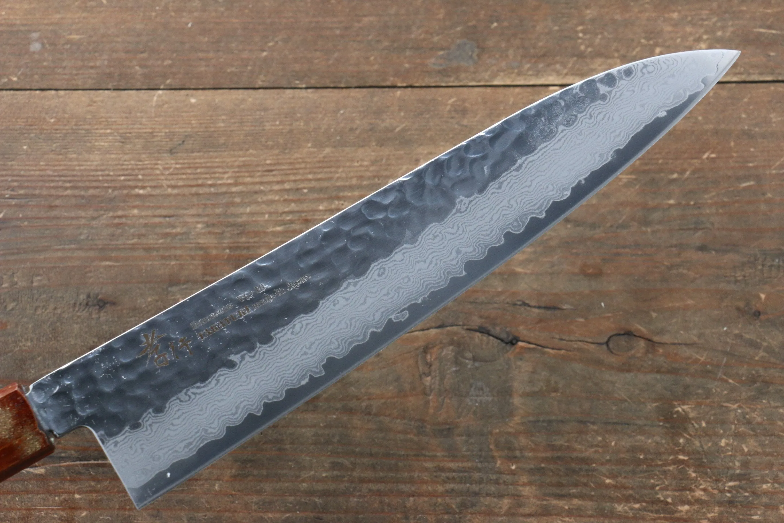 Sakai Takayuki VG10 33 Layer Damascus Gyuto 240mm Live oak Lacquered (Seiren) Handle