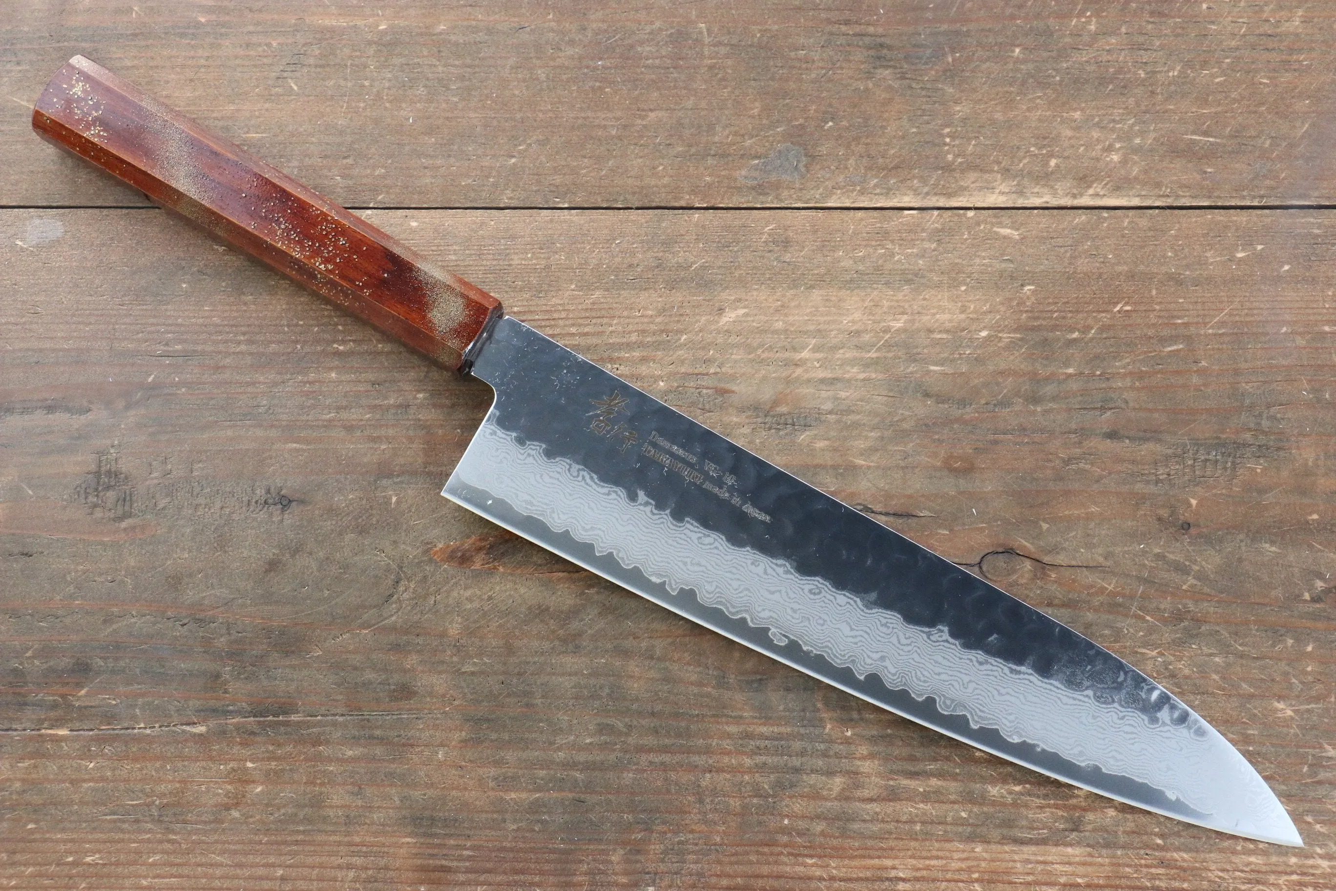 Sakai Takayuki VG10 33 Layer Damascus Gyuto 240mm Live oak Lacquered (Seiren) Handle