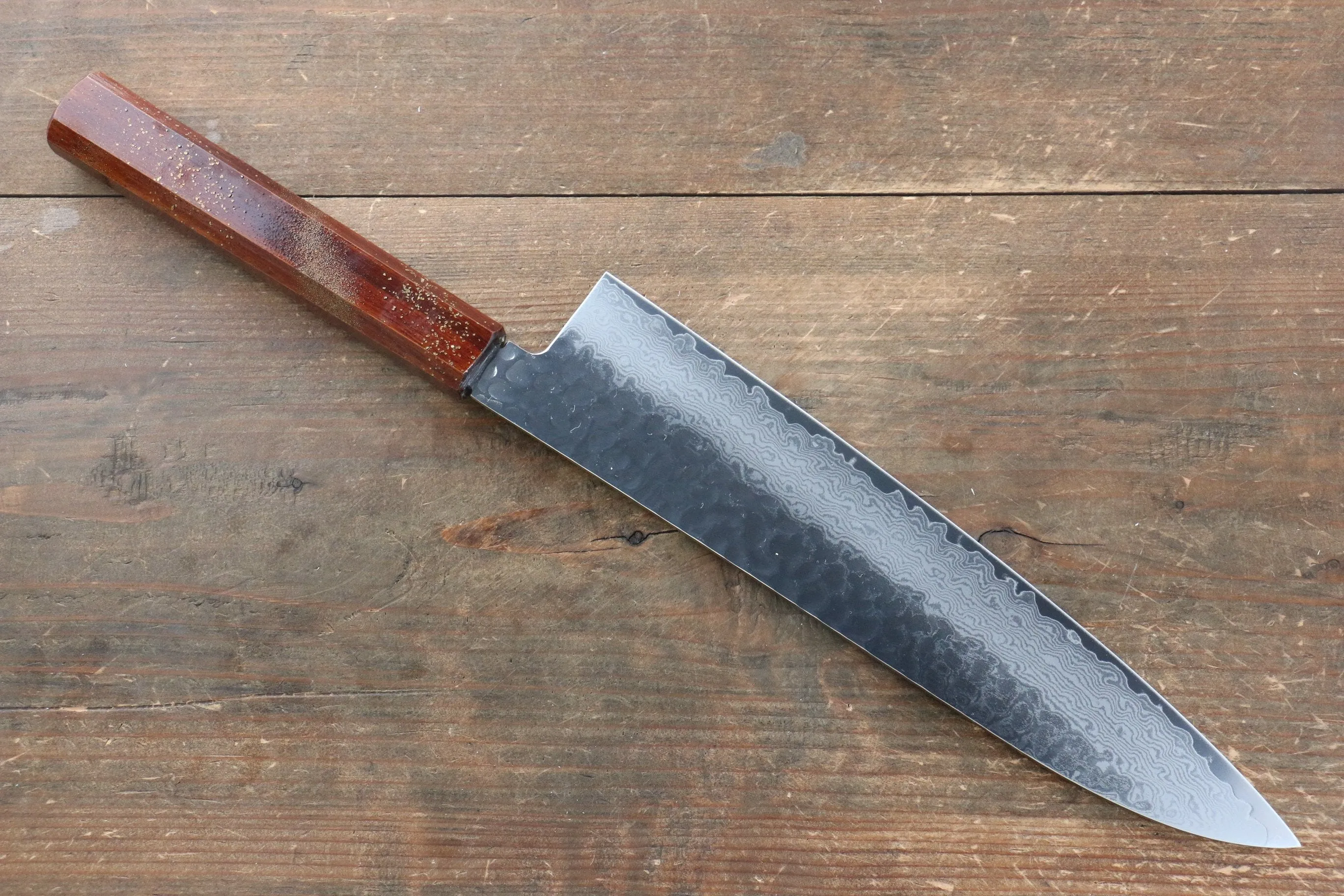Sakai Takayuki VG10 33 Layer Damascus Gyuto 240mm Live oak Lacquered (Seiren) Handle