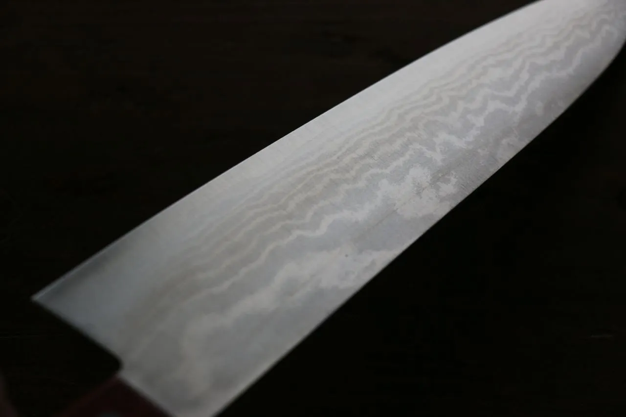 Shigeki Tanaka VG10 17 Layer Damascus Gyuto  180mm Red Pakka wood Handle