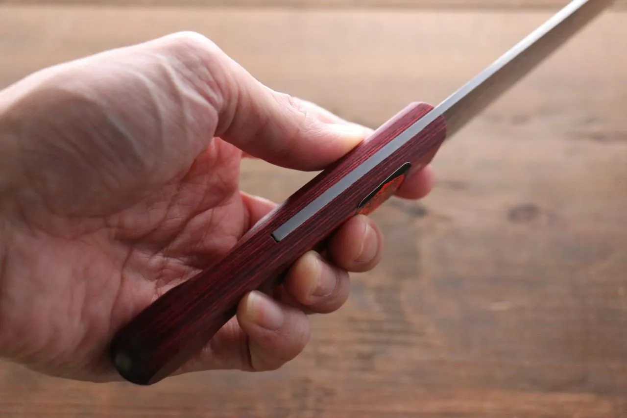 Shigeki Tanaka VG10 17 Layer Damascus Gyuto  180mm Red Pakka wood Handle