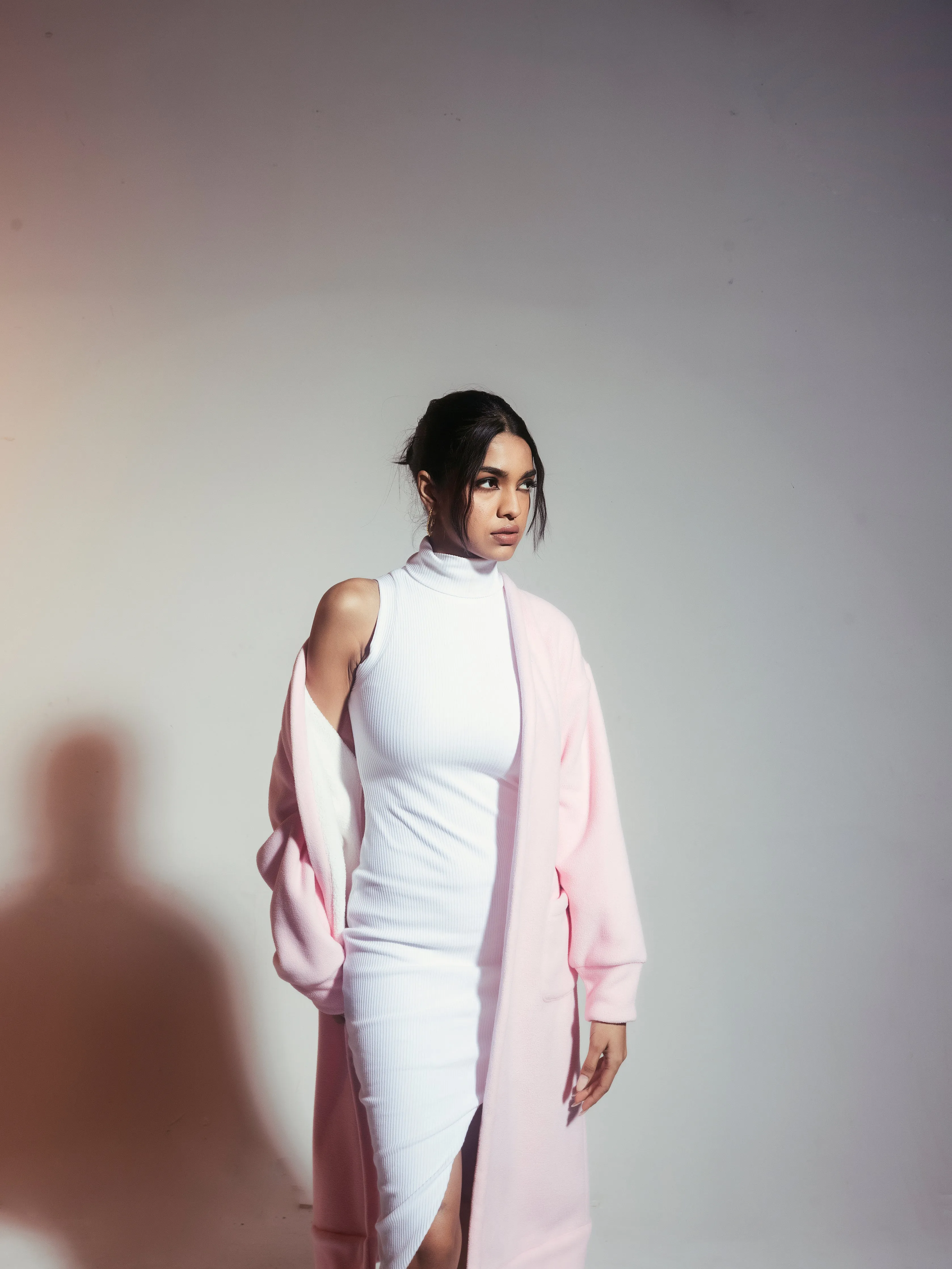 Sierra White and Pink Rib Lounge Set