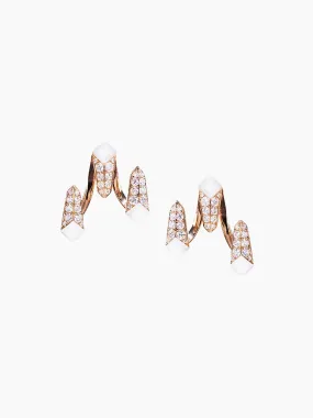 SIMONE Edgy Jacket Diamond Studs