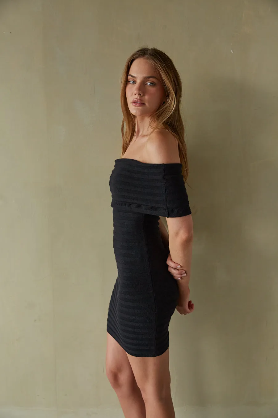 Stassi Foldover Bodycon Mini Dress