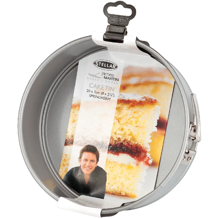 Stellar James Martin Non-Stick 8" Round Cake Tin, Springform, 21cm x 7cm