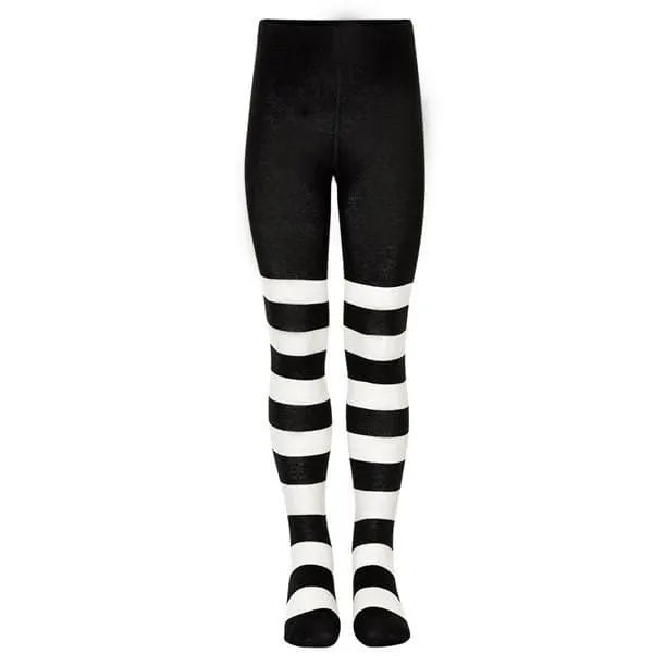 Tights: Black & White Stripes