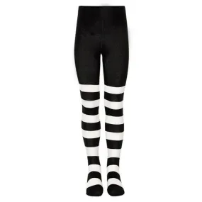 Tights: Black & White Stripes
