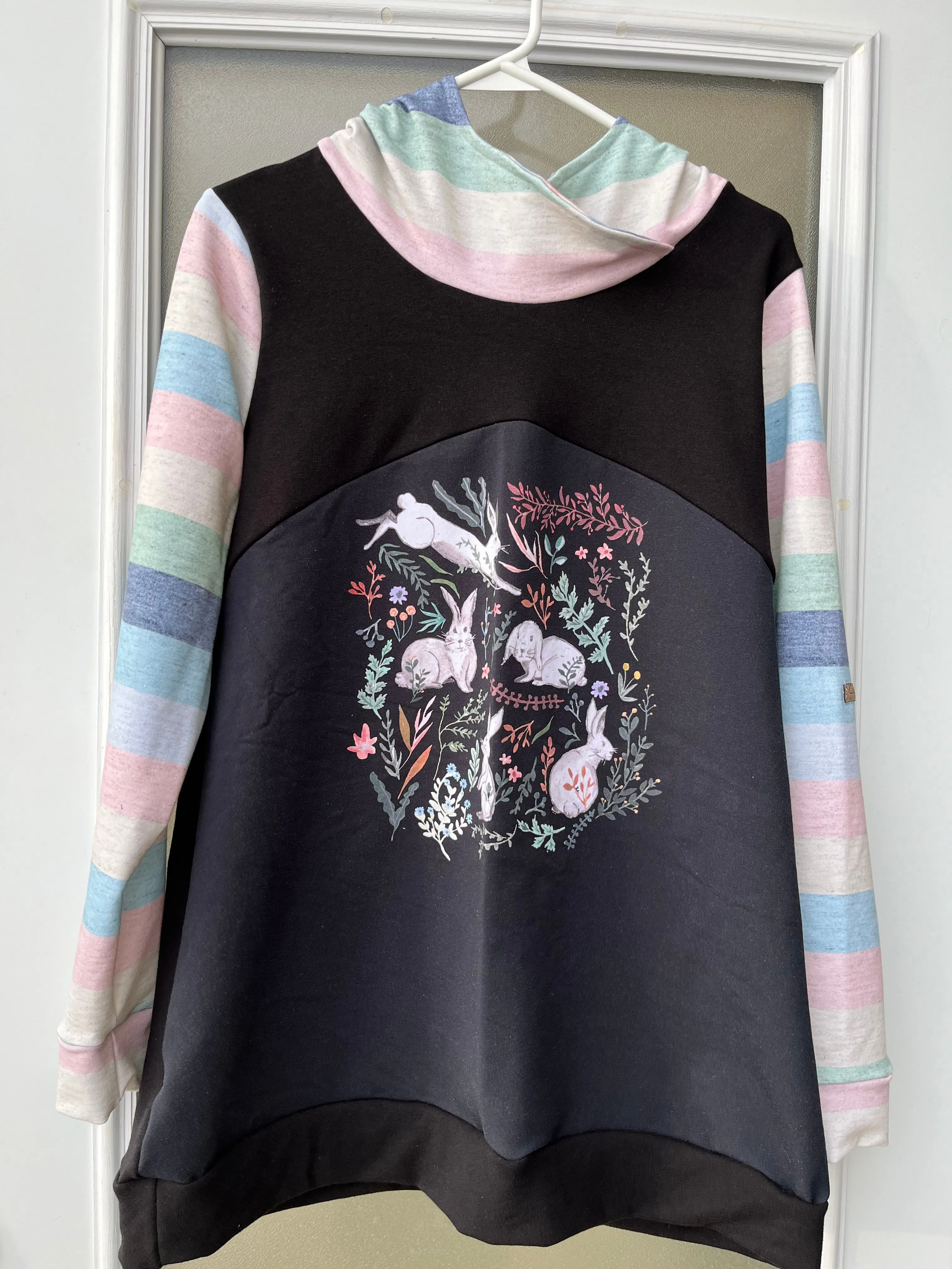 Women’s Easter and Spring Hoodie with Rabbits