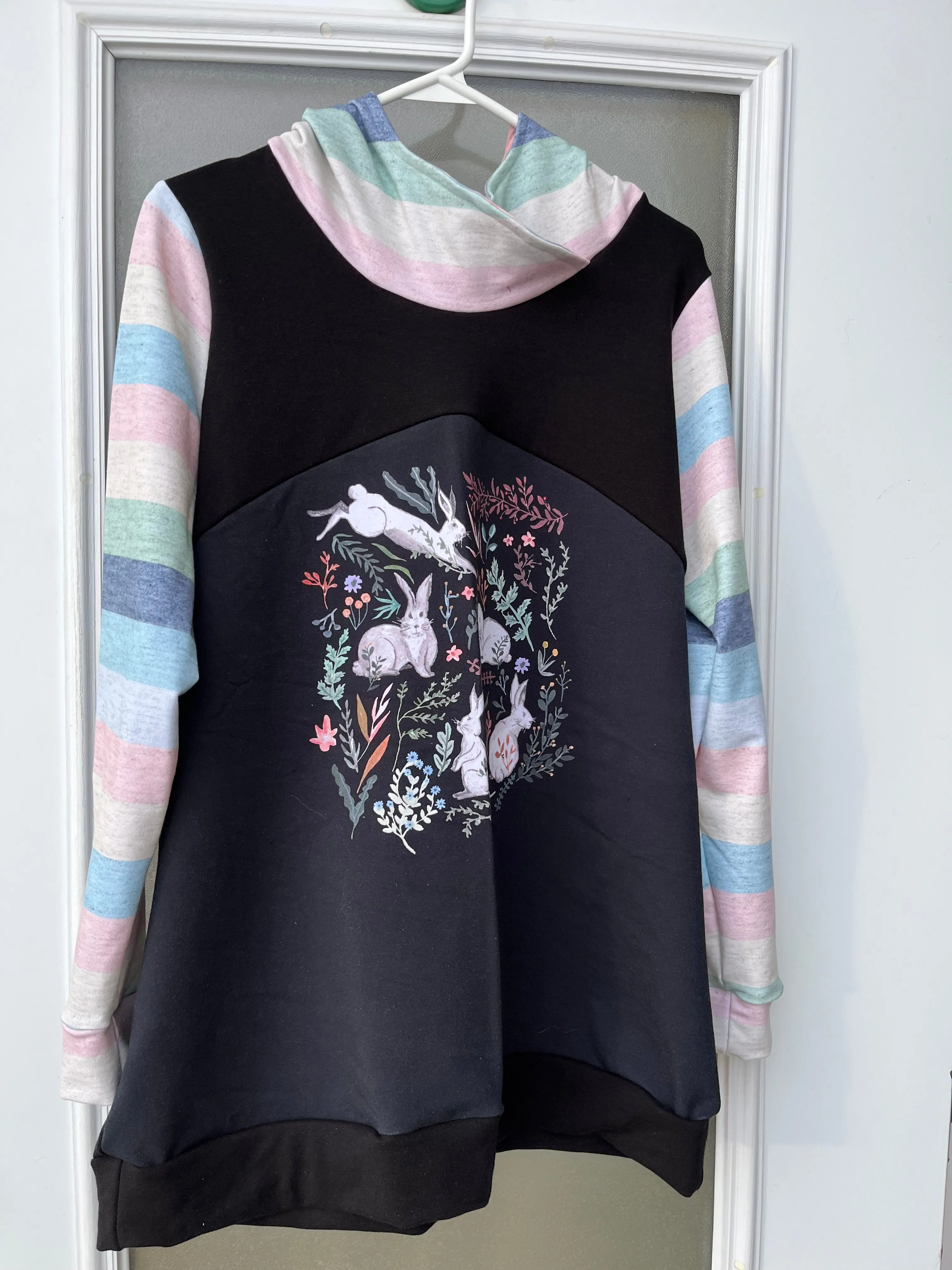 Women’s Easter and Spring Hoodie with Rabbits