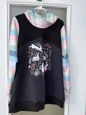 Women’s Easter and Spring Hoodie with Rabbits